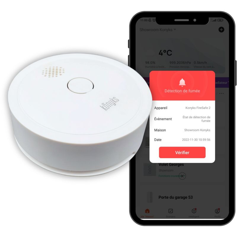 Détecteur de fumée connecté Konyks FireSafe 2